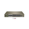 Tenda TEF1126P-24-250W PoE AF / AT switch - 24x PoE 100 Mb/s + 2x Uplink 1Gb/s RJ45/SFP, PoE 225W (TEF1126P-24-250W)