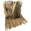 dámska kabelka zajac+strapce camel