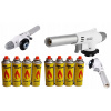 Keramický plynový horák na kartuše spájkovacia lampa + 8 plynových kartuší