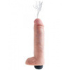 Realistické striekajúce dildo so semenníkmi King Cock 10