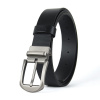 Kožený opasok STEEL NOVA, šírka 3.3cm, Ručná výroba na Slovensku - Čierna
