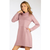 LITEX Šaty dámske s dlhým rukávom. 7F085 - veľ. L, tmavo fialovoružová