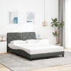 Rám postele bez matrace tmavě šedá 120 x 200 cm textil Šedá 3310588