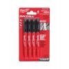 Popisovač - značkovač extra jemný hrot - čierny 4ks INKZALL™ Milwaukee /48223154/