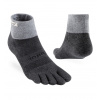 INJINJI Prstové ponožky TRAIL MIDWEIGHT MINI CREW PADDED CUSHIONING granite - sivé Veľkosť: XL
