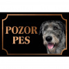 Írsky vlkodav - Kovová tabuľka POZOR PES