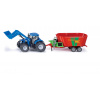 Siku Farmer traktor New Holland s předním nakladačem a vlekem 1:50 (10431988)