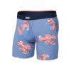 Pánské boxerky Saxx Vibe Xtra Boxer Brief Fly Lobster Boil-Tidal Blue Xxl