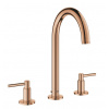GROHE 20009DA3 ATRIO M Umývadlová 3-otvorová batéria s výpusťou, páková, Warm Sunset GRO 20009DA3