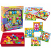 Montessori hačka - Gombíky puzzle mozaiky huby Montessori hra (Tlačidlo Puzzle Mozaika Hríby Montessori Hra)