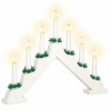 SPRINGOS LED vianočný svietnik 7 sviečok 30cm 2xAA biely