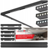 LED magnetické lištové osvetlenie 2x 1m lišta + 5x bodové svietidlo spojka M20