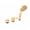 DUNAJ - 3-otvorová vaňová batéria s prepadom, zlatý lesk D475.0PZ, RAV Slezák Farba: GOLD - lesklý, Rozmer: 3,8