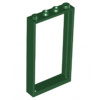 60596 Dark Green Door, Frame 1 x 4 x 6 (Tmavě zelené dveře, rám 1 x 4 x 6)