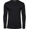 TEE JAYS TJ530 INTERLOCK / Pánske tričko s dlhým rukávom - black M