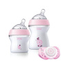 CHICCO Set darč vý Natural Feeling + Air cumlík - dievča 21x10x16 ružová