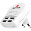 SKROSS USB nabíjací adaptér 4-Port EU, 4x USB-A, 24W, typ C