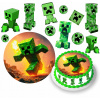 DIGITÁLNA TLAČ Jedlý obrázok na tortu MINECRAFT CREEPER + POSTAVIČKY + DARČEK 13