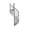 Minka STAIRS Kombinované točité schodisko Spiral Wood orech/sivá pr. 120 cm