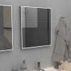 Nimco Černé LED zrcadlo 600x600 se dvěma dotykovými senzory ZPC 13066VX-90