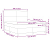 vidaXL Posteľ s box springom s matracom a LED svetlom béžová 160x200 cm kordurová tkanina - Beige - 269938-286619