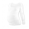 Jožánek Johanka tehotenské tričko dlhý rukáv biela