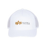 Alpha Industries Alpha Label Trucker Cap šiltovka white Veľkosť: Unisex, Farba: biela