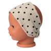 Letná čelenka, bandana, mušelín, Bodka, Baby Nellys - cappuccino