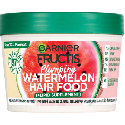 Garnier Fructis maska Hair Food Watermelon 3v1 na jemné vlasy bez objemu 400 ml