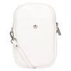 Dámska kožená kabelka na mobil a doklady Italia Monea - biela