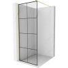 Mexen Kioto sprchová stena 70 x 200 cm, transparentnéné/čierny vzor 8 mm, zlatá - 800-070-101-50-77
