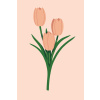Vymalujsisam.sk Maľovanie podľa čísiel - Staroružové tulipány Veľkosť: 20x30cm, Rám: Bez rámu, iba zrolované plátno