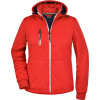 James & Nicholson Bunda JN 1077 Maritim, 3-vrstvá, softshellová, dámská COT021077g1801-red/navy/wh S Červená/navy/bílá
