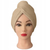 Turban na hlavu Povlečeme vše bavlna béžový