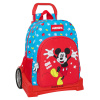 Craftenwood Školská taška na kolieskach Mickey Mouse Clubhouse Fantastic Modrá Červená 33 x 42 x 14 cm
