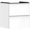 Hansgrohe Xelu Q - Skrinka pod umývadlo 580x475, 2 zásuvky, dekor biela lesklá + rukoväte chróm 54023000
