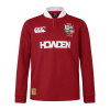 Canterbury British and Irish Lions 2025 Long Sleeve Classic Shirt Juniors Red Dahlia 13 rokov