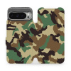 Flipové pouzdro Mobiwear - Google Pixel 9 Pro XL - V111P Maskáče (Knížkové flip pouzdro, obal, kryt na mobil Google Pixel 9 Pro XL - V111P Maskáče, materiál Umělá kůže + TPU - ochrana 360°, stojánek,