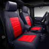 Poťahy sedadiel na mieru, Predné, Zadné, 4 Dvere, Black&Red, Jeep Wrangler JK 2007-2012