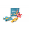 BS Toys potápačské zvieratá 3 kusy modrá/ružová/žltá