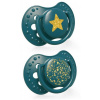LOVI 22/892 Dynamický silikónový cumlík 0-3 m 2 ks Stardust green