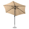 DEMA Alu slnečník so solárnym LED osvetlením 270 cm Triest, béžový