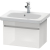 DURAVIT DuraStyle závesná skrinka pod umývadlo Compact, 1 zásuvka, 580 x 368 x 398 mm, biela vysoký lesk, DS637902222