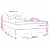 vidaXL Boxspring posteľ s matracom a LED, čierna 120x190 cm, látka - Čierna - 88414-42714