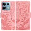 Peňaženkové kožené puzdro Tiger na Xiaomi Redmi Note 13 Pro - Ružová