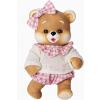 Medvídek hnědá medvědice v bílém svetru od RosaToys (OSO MARRON JERSEY LANA)