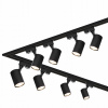 Kolajnicové led svietidla - 2m x2m železničná kosť set 8x koľajnica GU10 LED žiarovka (2m x2m železničná kosť set 8x koľajnica GU10 LED žiarovka)