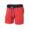 Pánské boxerky Saxx Vibe Xtra Boxer Brief Fly Summer Catch-Coral Red Xxl
