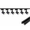 Kolajnicové led svietidla - GU10 svetlomety 1 fáza na prémiovej koľajnici 2 metre (GU10 svetlomety 1 fáza na prémiovej koľajnici 2 metre)