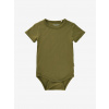 Detské bambusové body s krátkym rukávom Khaki Dried Herbs MINYMO Veľkosť: 56